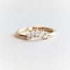 Everett Crown No.3 | 14K Diamond Crown Straight Band - Emi Conner Jewelry 