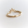 Everett Crown No.3 | 14K Diamond Crown Straight Band - Emi Conner Jewelry 