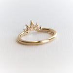 Everett Crown No.3 | 14K Diamond Crown Straight Band - Emi Conner Jewelry 