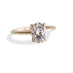 AVA | 1 ct. Oval Dainty Cathedral Solitaire Ring