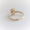 AVA | 8 x 6 mm Oval Moissanite® Dainty Cathedral Solitaire Ring - Emi Conner Jewelry 
