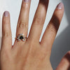 Layla | 14K Trillion Black Onyx & Diamond Petite Cocktail Ring - Emi Conner Jewelry 