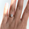 AVA | 8 x 6 mm Oval Moissanite® Dainty Cathedral Solitaire Ring - Emi Conner Jewelry 