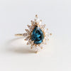 Lana | Pear London Blue Topaz Halo Ring