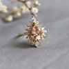 Lana | Pear Morganite Halo Ring