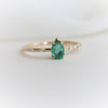 Aurora | Pear Emerald & Diamond Accented Ring