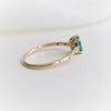Aurora | 0.3 ct. Pear Emerald & Diamond Accented Ring