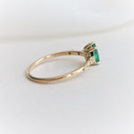 Aurora | Pear Emerald & Diamond Accented Ring