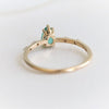 Aurora | Pear Emerald & Diamond Accented Ring