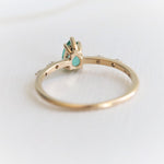 Aurora | 0.3 ct. Pear Emerald & Diamond Accented Ring