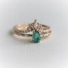 Aurora | Pear Emerald & Diamond Accented Ring