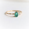 Aurora | Pear Emerald & Diamond Accented Ring