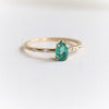 Aurora | Pear Emerald & Diamond Accented Ring