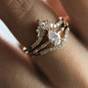 Aurora | 0.3 ct. Pear Emerald & Diamond Accented Ring