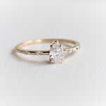 Aurora | Pear Cut Diamond Accented Ring