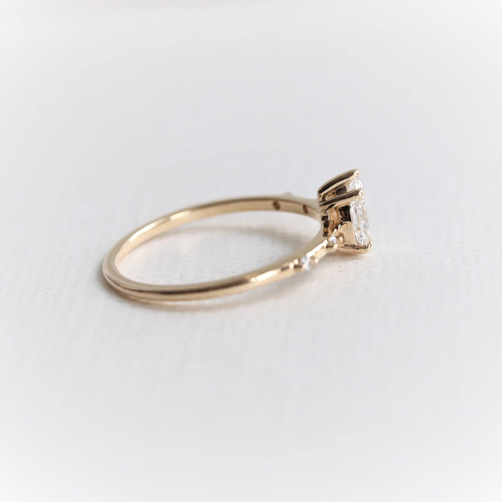 Aurora | Pear Cut Diamond Accented Ring