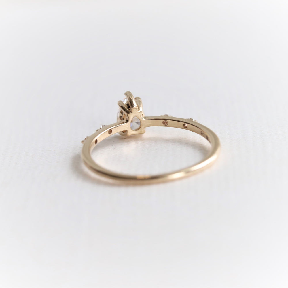Aurora | Pear Cut Diamond Accented Ring