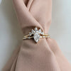 Aurora | Pear Cut Diamond Accented Ring