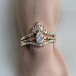 Aurora | Pear Cut Diamond Accented Ring