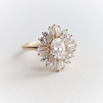 Victoria |  Oval Moissanite Halo Ring