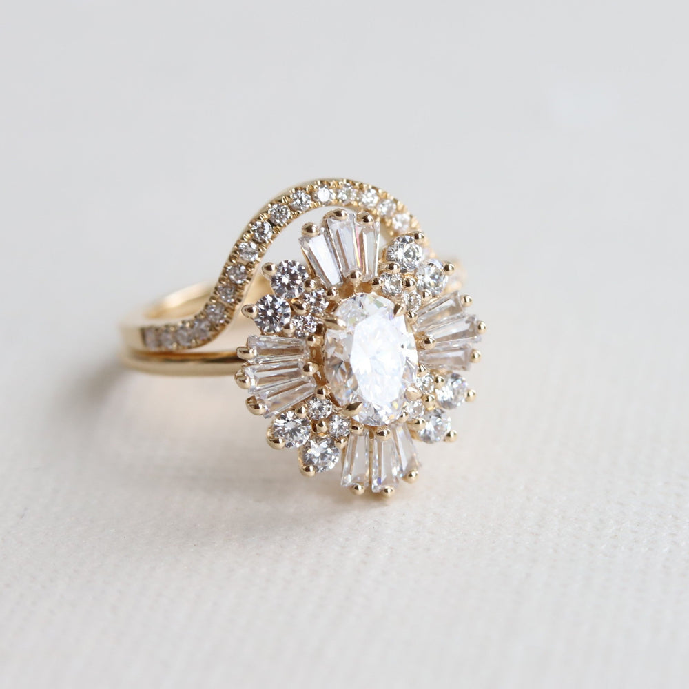 Victoria |  Oval Moissanite Halo Ring