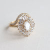 Victoria |  Oval Moissanite Halo Ring