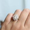 READY TO SHIP | 14k Victoria Oval Morganite Halo Ring