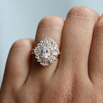 Victoria |  Oval Moissanite Halo Ring