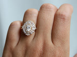 READY TO SHIP | 14k Victoria Oval Morganite Halo Ring