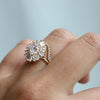 READY TO SHIP | 14k Victoria Oval Morganite Halo Ring