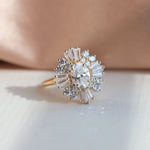 Victoria |  Oval Moissanite Halo Ring