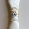 Layla | 14K Trillion Aquamarine & Diamond Petite Cocktail Ring - Emi Conner Jewelry 