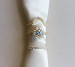 Layla | 14K Trillion Aquamarine & Diamond Petite Cocktail Ring - Emi Conner Jewelry 