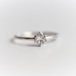 Trinity | 14K Trillion Moissanite Solitaire Ring - Emi Conner Jewelry 