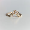 Ophelia XL Crown | 14K Gold & Diamond Baguette Contour Band - Emi Conner Jewelry 