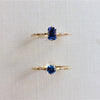 Aurora | 14K Round Blue Sapphire & Diamond Accented Ring