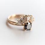 Victoria Crown No.2 | 14K + 0.4 CT. Diamond and Lab Grown Diamond Crown Contour Band - Emi Conner Jewelry 