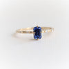 Aurora | Emerald Cut Blue Sapphire & Diamond Accented Ring