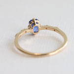 Aurora | Emerald Cut Blue Sapphire & Diamond Accented Ring