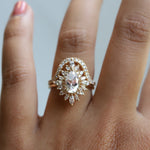 Lana | Pear Moissanite Halo Ring