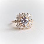 Andelina | Round Moissanite Halo Ring