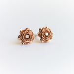 ROSE | 9K and 14K Rose Stud Earrings - Emi Conner Jewelry 