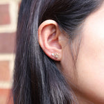 ROSE | 9K and 14K Rose Stud Earrings - Emi Conner Jewelry 