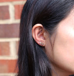 ROSE | 9K and 14K Rose Stud Earrings - Emi Conner Jewelry 