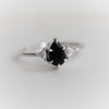 Alexis | 14k Pear Black Onyx & Triangle Moissanite Ring