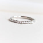 2 mm Pave' Set Diamond Wedding Ring