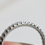 2 mm Pave' Set Diamond Wedding Ring