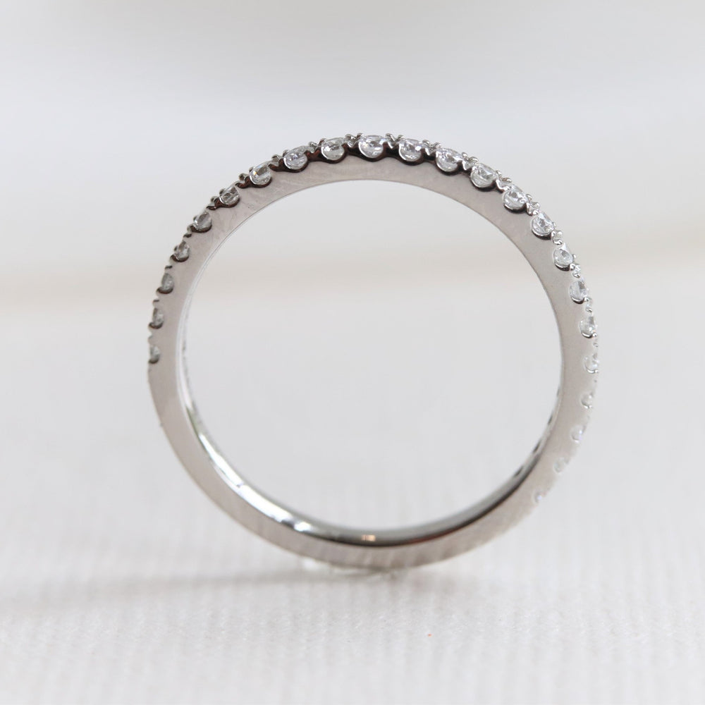 2 mm Pave' Set Diamond Wedding Ring