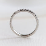 2 mm Pave' Set Diamond Wedding Ring
