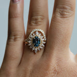 Lana | Oval London Blue Topaz Halo Ring